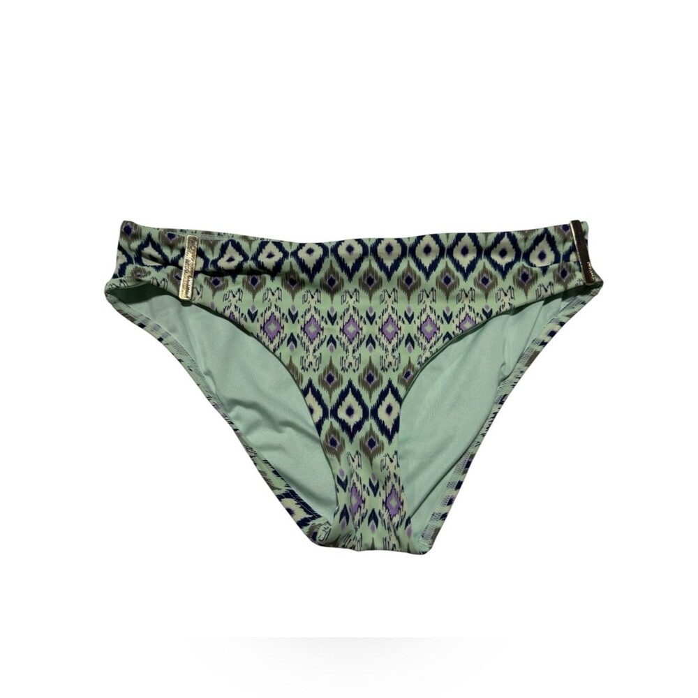 Victoria's Secret Boho Teal Patterned Bikini Bottoms